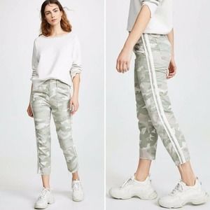 Mother Jeans Size 25 The Shaker Chop Crop Fray Desert Print Camo Tuxedo Stripe
